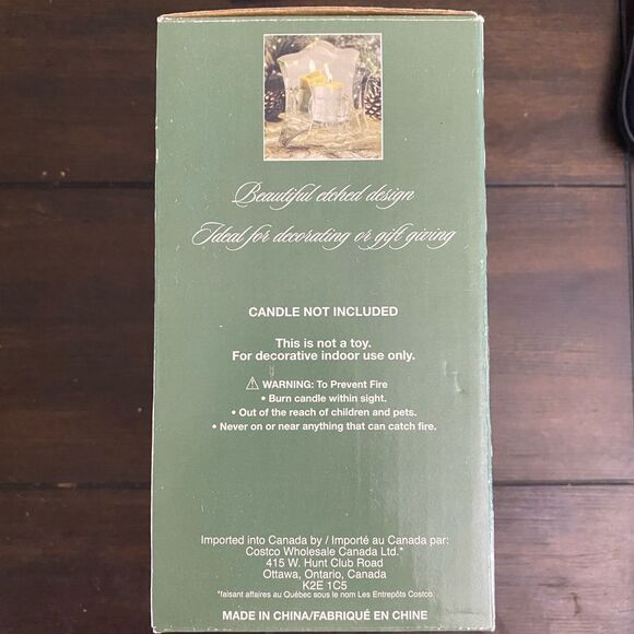 Costco | Glass Mirror Candle Holder + Candle - Picture 2 of 6